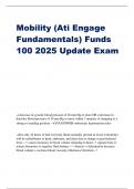 Mobility (Ati Engage Fundamentals) Funds 100 2025 Update Exam