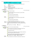 NURS 4465 module 2 quiz