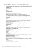 Fluid Electrolyte and Acid-Base Balance Exam GRADED A: Chapter26 