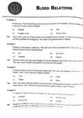 Blood Relations - Solved examples, Aptitude worksheet with answer key