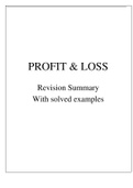 Profit & Loss revision summary with examples