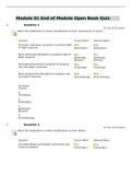 NURS 2407 Module 01 End of Module Open Book Quiz