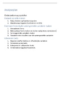 Samenvatting analyseplan SPSS - Toegepaste psychologie 