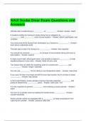 NAUI Scuba Diver Exam Questions and Answers