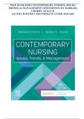 TEST BANK FOR CONTEMPORARY NURSING ISSUES, TRENDS, & MANAGEMENT 10TH EDITION BY BARBARA CHERRY, SUSAN R. JACOB CHAPTER 1-28/COMPLETE GUIDE 2024-2025