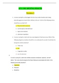 Latest 2023 / 2024 ATI RN PROCTORED Bundle (Mental Health, Leadership, Med Surg, Maternity, Nursing Care Of Children, Community Health, Pharmacology, Pediatrics, Fundamentals) 263 Versions, Exam | 15000   Questions and answers