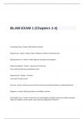 BLAW EXAM 1 QUESTIONS AND ANSWERS (Chapters 1-4)