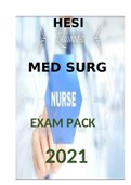 HESI MED SURG Exam Pack(2021)