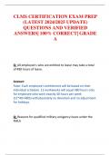 CLMS CERTIFICATION EXAM (LATEST 2024/2025 UPDATE) QUESTIONS AND VERIFIED ANSWERS 100% CORRECT GRADE A