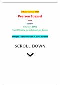 Official Summer 2024 Pearson Edexcel GCSE 1GN0/3F In German (1GN0) Paper 3F Reading and understanding in German Merged Question Paper + Mark Scheme