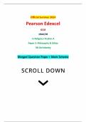 Official Summer 2024 Pearson Edexcel GCSE 1RA0/3B In Religious Studies A Paper 3: Philosophy & Ethics 3B Christianity Merged Question Paper + Mark Scheme