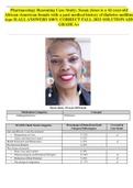 Pharmacology Reasoning Case Study; Susan Jones is a 42-year-old African-American female with a past medical history of diabetes mellitus type II.ALL ANSWERS 100% CORRECT FALL-2021 SOLUTION AID GRADE A+