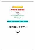 Official Summer 2024 Pearson Edexcel GCSE 1SC0/1CF In Combined Science Chemistry (1SC0) Paper 1CF Merged Question Paper + Mark Scheme