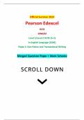 Official Summer 2024 Pearson Edexcel GCSE 1EN0/02 Level 1/Level 2 GCSE (9–1) In English Language (1EN0) Paper 2: Non-fiction and Transactional Writing Merged Question Paper + Mark Scheme