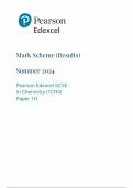 2024 EDEXCEL GCSE TRIPLE SCIENCE HIGHER CHEMISTRY PAPER 1 MARK SCHEME