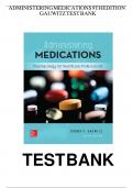 Test Bank Administering Medications 9th Edition Gauwitz Chapter 2 Complete Review