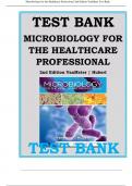 Microbiology for the Healthcare Professional 2nd Edition VanMeter Test Bank UPDATED & VERIFIED VERSION