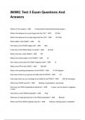 INIWIC Test 3 Exam Questions And Answers