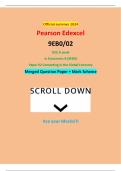 Official summer 2024 Pearson Edexcel 9EB0/02 GCE A Level In Economics B (9EB0) Paper 02 Competing in the Global Economy Merged Question Paper + Mark Scheme