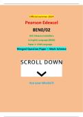 Official summer 2024 Pearson Edexcel 8EN0/02 GCE Advance Subsidiary In English Language (8EN0) Paper 2: Child Language Merged Question Paper + Mark Scheme