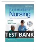 Test Bank for Fundamentals of Nursing The Art and Science of Person-Centered Care, 10th Edition by Carol R. Taylor|| Latest 2024, Complete Edition