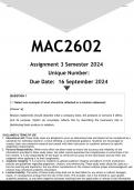 MAC2602 Assignment 3 (ANSWERS) Semester 2 2024 - DISTINCTION GUARANTEED