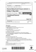 2024 EDEXCEL GCSE COMBINED SCIENCE HIGHER CHEMISTRY PAPER 1 (PAPER 2) INCLUDING MARK SCHEME