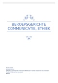 Beroepsgerichte communicatie en  ethiek