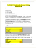 MATH 399N Statistics for Decision Making Week 6 iLab / MATH399N Statistics for Decision Making Week 6 (LATEST)-CHAMBERLAIN COLLEGE OF NURSING