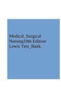 MEDICAL SURGICAL NURSING 10TH EDITION LEWIS TEST BANK.