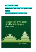 Solutions Manual for Measures, Integrals & Martingales 2nd edition By René Schilling, ISBN: 9781316620243, All 28 Chapters Covered