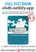 SOLUTIONS MANUAL for Advanced Accounting, 15th Edition by Joe Ben Hoyle, Thomas Schaefer & Timothy Doupnik ISBN13: 9781264798483 ( Chapters1-19)Complete  solution.