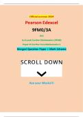 Official summer 2024 Pearson Edexcel 9FM0/3A GCE In A Level Further Mathematics (9FM0) Paper 03 Further Pure Mathematics 1 Merged Question Paper + Mark Scheme