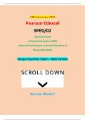 Official summer 2024 Pearson Edexcel 9PE0/02 Advanced Level In Physical Education (9PE0) Paper 02 Psychological and Social Principles of Physical Education Merged Question Paper + Mark Scheme