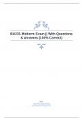 BU231 Midterm Exam || With Questions & Answers (100% Correct)