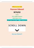 Official summer 2024 Pearson Edexcel 9ET0/02 Level 3 GCE In English Literature (9ET0) Paper 2: Prose Merged Question Paper + Mark Scheme