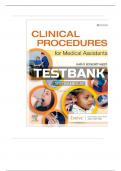 Test Bank for Clinical Procedures for Medical Assistants, 11th Edition by Bonewit-West, Complete Chapters 1 - 23, |Updated Newest Version |complete Guide. 