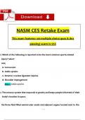 NASM CES Retest Exam Questions with Verified Answers (2024 / 2025) 100% Guarantee Pass Score