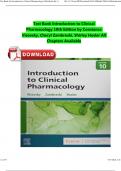 TEST BANK INTRODUCTION TO CLINICAL PHARMACOLOGY 10TH EDITION By Constance Visovsky, Cheryl Zambroski, Shirley Hosler All Chapters Complete ISBN:9780323755368 Newest Edition 2024 Instant Pdf Download