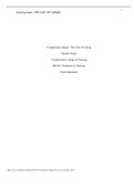 NR 103 Week 5 RUA Assignment; Compassion Fatigue; The Cost of Caring - CARING