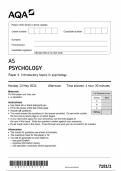 2024 AQA AS-LEVEL PSYCHOLOGY PAPER 1 & PAPER 2