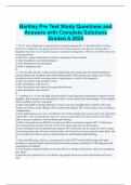 Barkley Pre Test Study Questions and Answers with Complete Solutions Graded A 2024