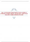 AQA AS ENGLISH LITERATURE B 7716/2A PAPER 2A  LITERARY GENRES: PROSE AND POETRY: ASPECTS OF  TRAGEDY MARK SCHEME JUNE 2024