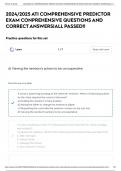 2024/2025 ATI COMPREHENSIVE PREDICTOR EXAM CONPREHENSIVE QUESTIONS AND CORRECT ANSWERS|ALL PASSED!!