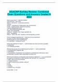 AGACNP Barkley Review: Combined Exam Questions and Answers Graded A 2024