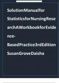 Solution Manual for Statistics for Nursing Research A Workbook for Evidence-Based Practice 4th Edition Susan Grove Daisha