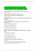 WGU D094 EXAM STUDY GUIDE QUESTIONS AND ANSEWRS 2024 