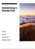 MBA-610 Power Point Presentation Module 7 Renewable Energy In WA State