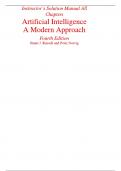 SOLUTIONS & INSTRUCTOR MANUAL for Artificial Intelligence: A Modern Approach, 4th Edition by Peter Norvig and Stuart Russell 2024 || All Chapters A+