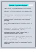 Organic Chemistry Module 1 Latest Version with A+ graded Answers 